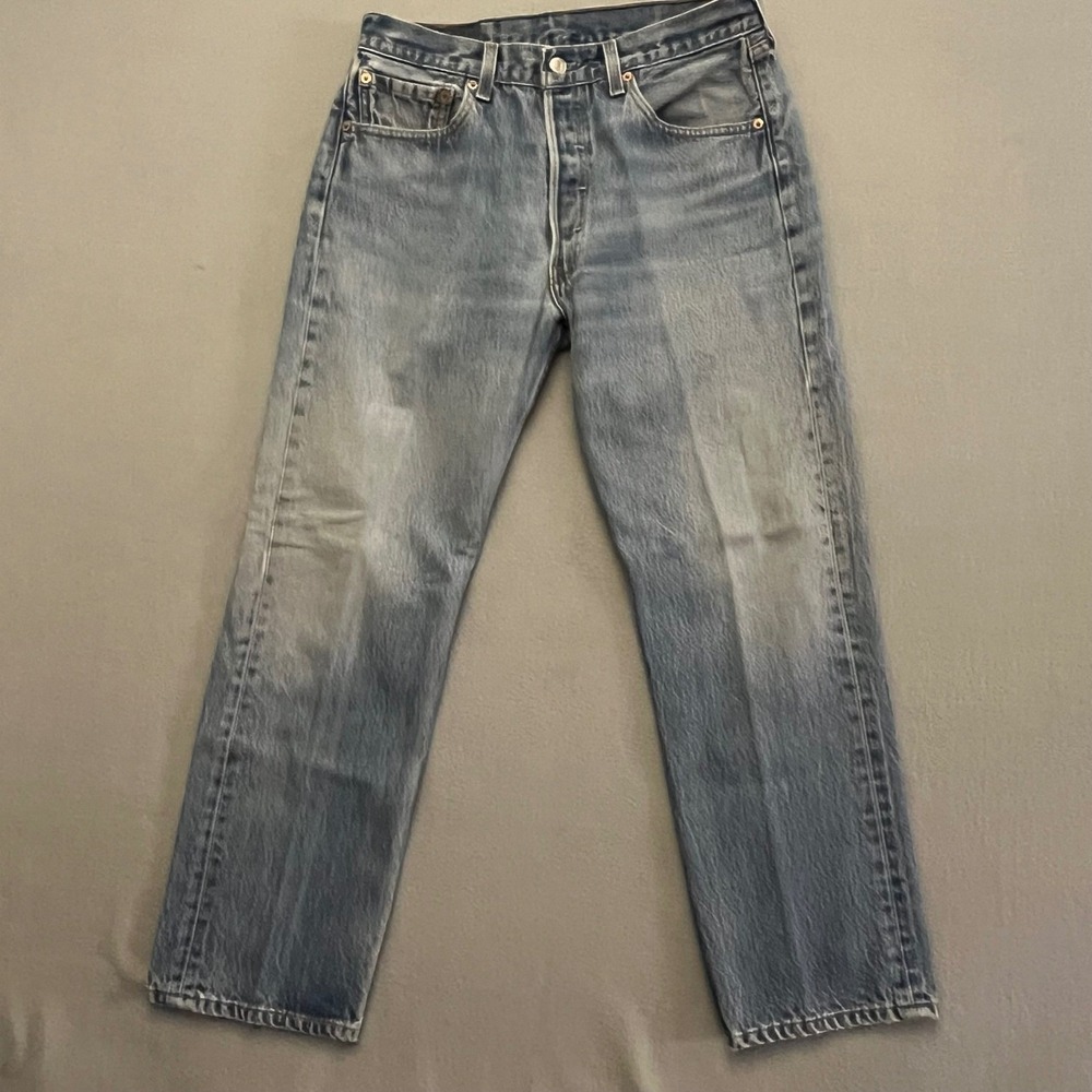 Vtg 90's Levi's 501 XX USA Made Distressed Fade Jeans Tagged 34x31 Fits 29x28
